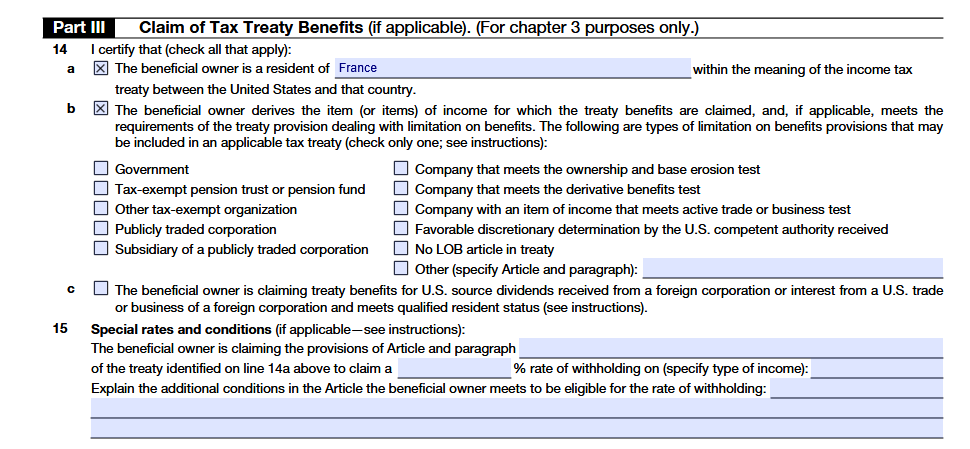 Application de la convention fiscale franco-américaine